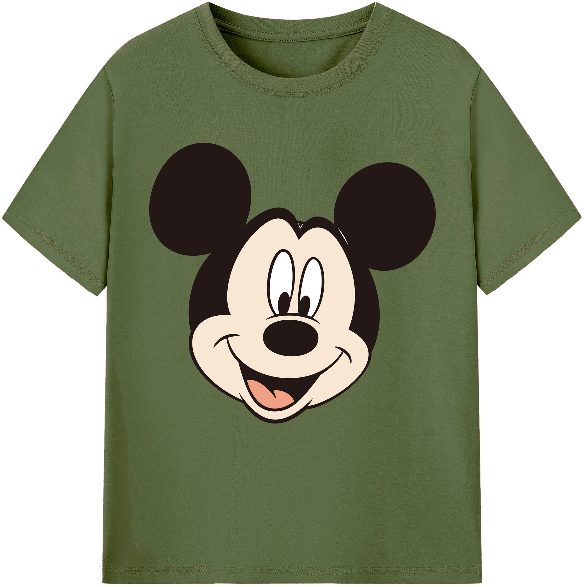 （画像用） ミッキーマウス Mickey Mouse 綿100％半袖Tシャツ（フロントプリント）